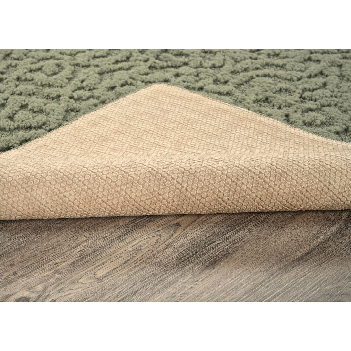 Garland Rug Ivy 6 Ft. X 9 Ft. Sage Green Floral Solid Color Area Rug - Durable, Stylish, and Soft Rug for Living Rooms, Hallways, Bedrooms, and High-Traffic Areas