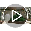 Sosation 12 Pcs Dark Green Velvet Christmas Ornaments, 3.15" Glass