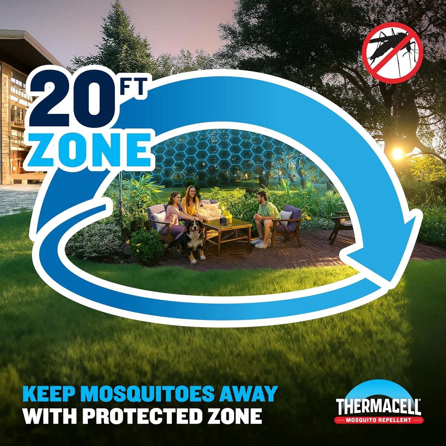 Thermacell E-Series Mosquito Repeller - Rechargeable with 20’ Protection Zone | Scent-Free Bug Spray Alternative