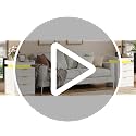 knoworld LED Nightstand with Charging Station & USB Ports, 3-Drawer