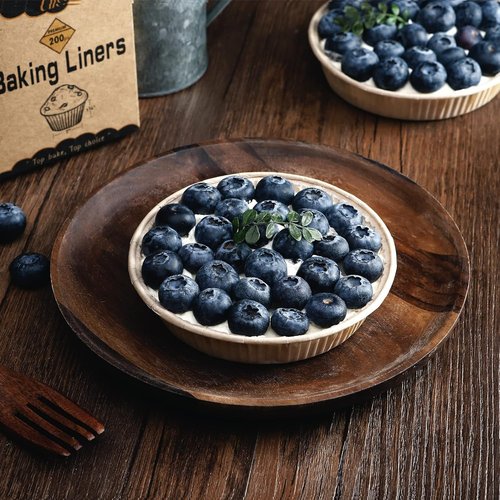 Bake Choice 50pcs Mini Tart Pans - Non-Stick, Unbleached, Disposable 4-Inch Pie Tins | Oven & Microwave Safe