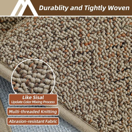 COSY HOMEER Door Mat - Non-Slip Absorbent Entryway Rug | 32"x48" Taupe Washable Dirt Trapper Mat