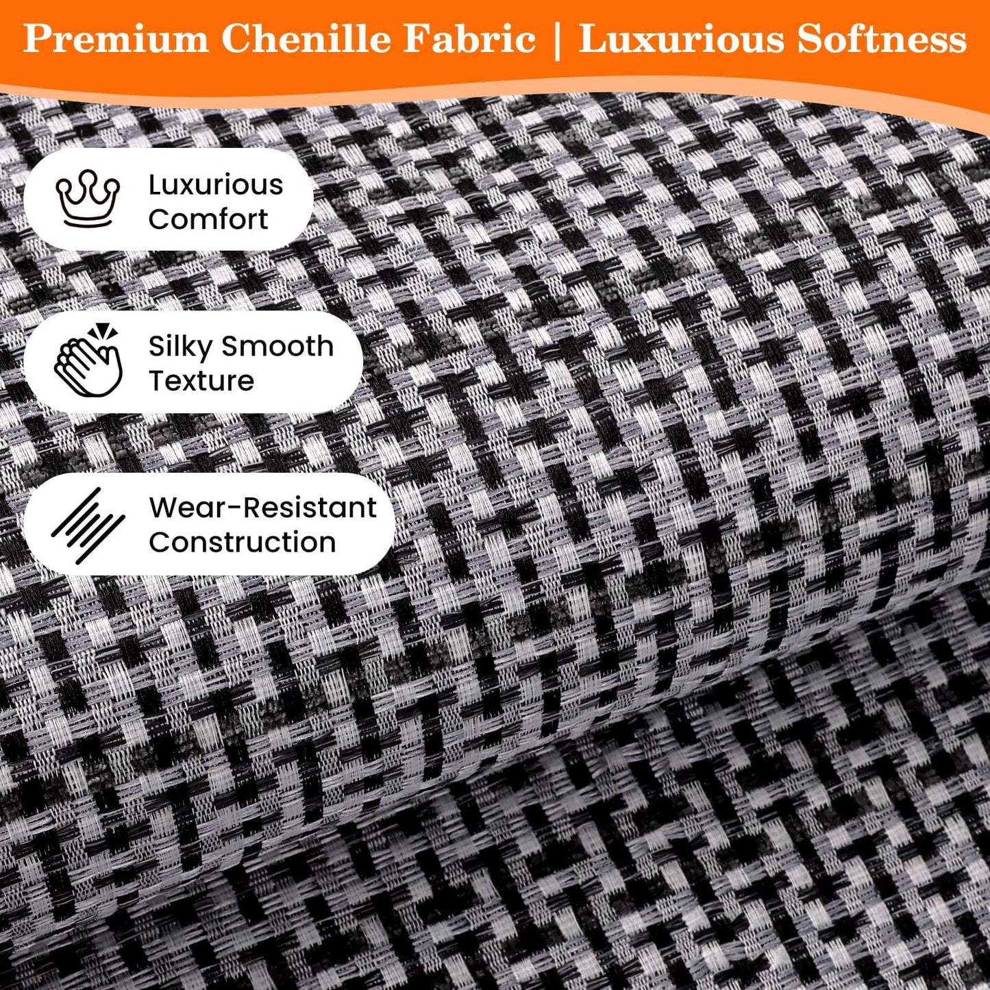 StepRite Kitchen Rugs, Kitchen Mats for Floor, 47"x20" Non-Slip Machine-Washable Kitchen Throw Rug, Absorbent Kitchen Runner Rugs Office, Kitchen Sink Standing Desk Mat, Kitchen Decor Carpet, Grey