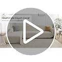 Herringbone Pattern L-Shaped Couch Cover for Sectional Sofa, Cream Khaki, 71x118+91x134 inches, Houmiggle