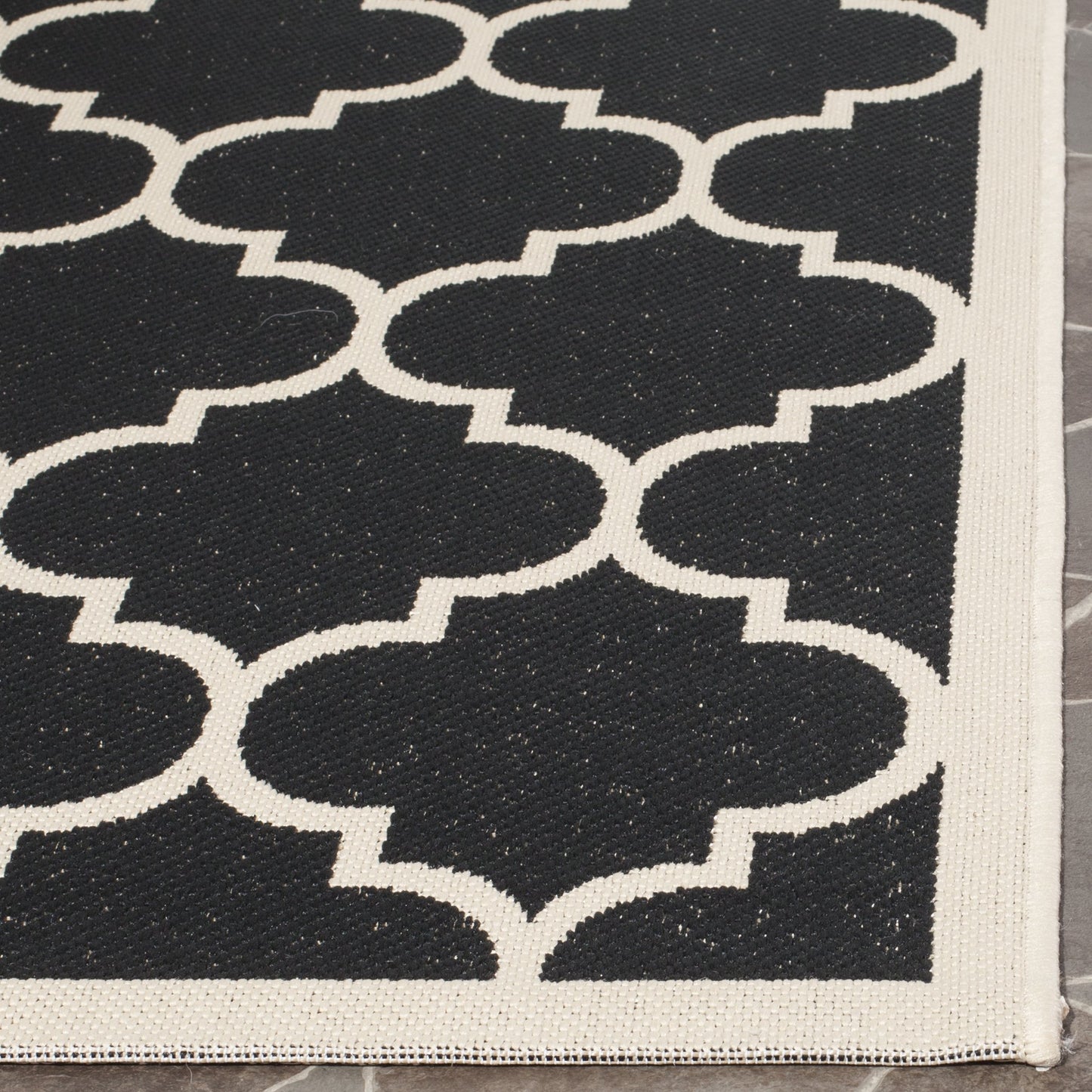 SAFAVIEH Courtyard Collection 2'3' x 14' Navy/Beige CY6914 Trellis Indoor/ Outdoor Patio Backyard Mudroom Runner Rug