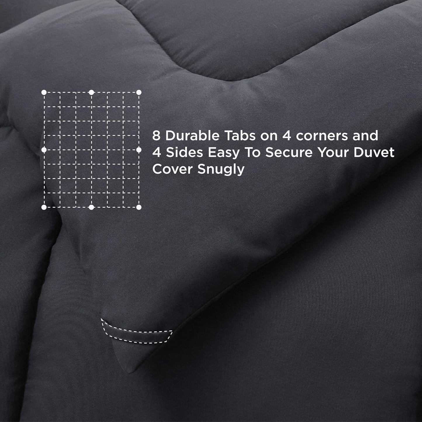 Bedsure Comforter Duvet Insert - All-Season Twin XL Quilted Down Alternative Bedding, Grey 92 x 68 Inches