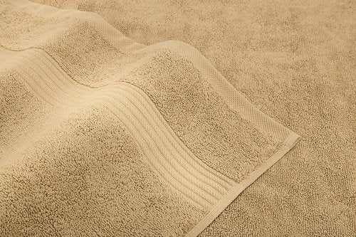 American Veteran Towel - 6-Piece 100% Cotton Turkish Bathroom Towel Set | Beige, Soft & Absorbent