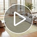 Joydeco 5x7 Beige Washable Abstract Area Rug for Living Room & Bedroom - Non-Slip, Pet Friendly