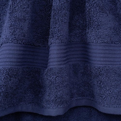 Cotton Paradise 100% Cotton Washcloth Set - Soft, Absorbent 4-Piece Towels in Navy Blue