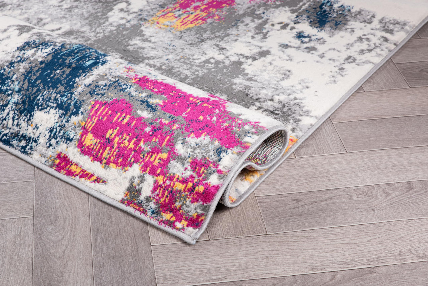 Rugshop Cardiff Contemporary Abstract Stain Resistant Soft Area Rug 5' x 7' Multi