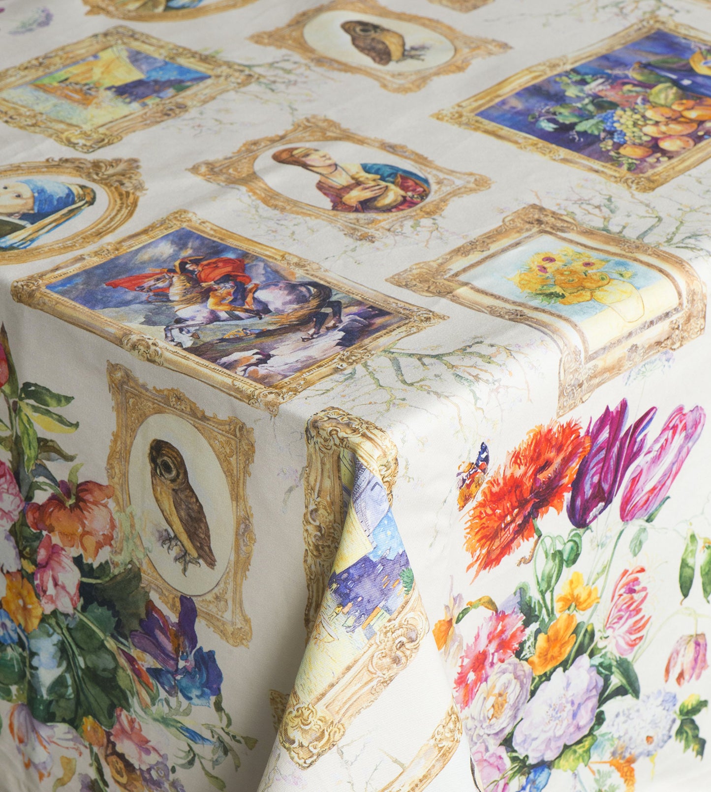 Maison d' Hermine Table Cloth Rectangle Table 100% Cotton 54 x 72 Inches Tablecloth Reusable Decorative for Dining Kitchen Room Farmhouse Home Gifts for Mothers Day Spring Summer - Masterpiece
