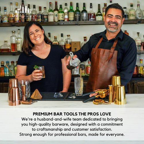 A Bar Above Black Muddler for Cocktails, 12-Inch Long Cocktail Muddler, Perfect to Crush Fruit, Pressing Mint and Sugar Cubes, Mint Muddler to Make Mojitos, Essential Bar Tools for Bartender Set