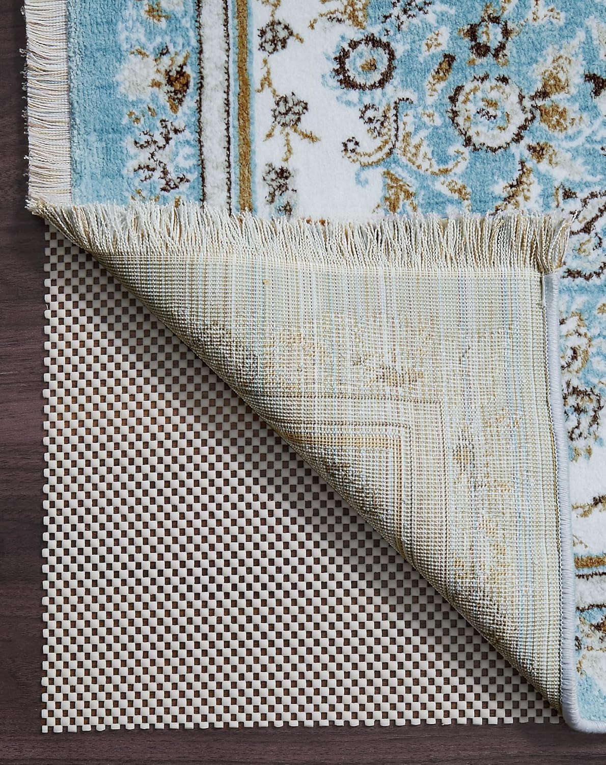 Veken Non-Slip Rug Pad Gripper - Extra Thick 8 x 10 Feet for Hard Floors | Keeps Rugs Safe & Secure