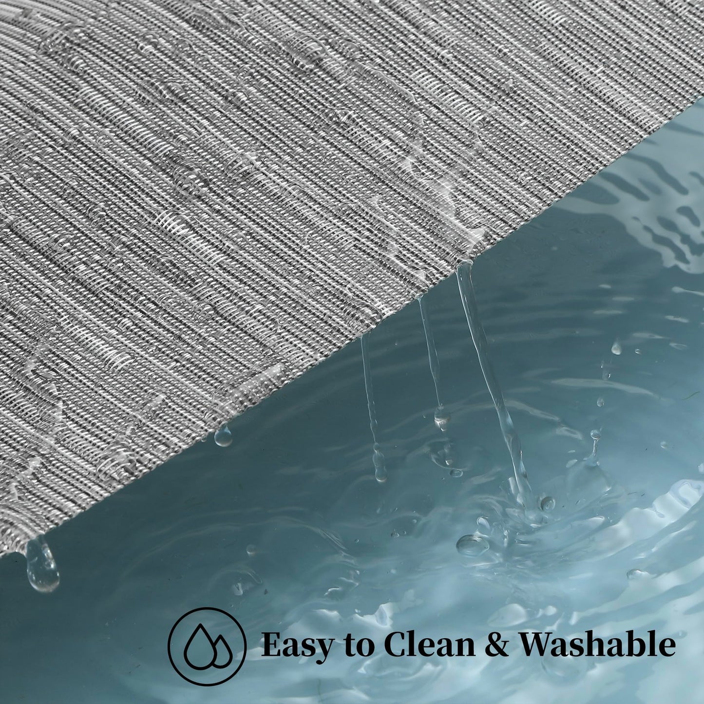 Leetaltree Silver Placemats Set of 12 - Heat Resistant Non-Slip Place mats for Dining Table, Washable Durable PVC Vinyl Woven Table Mats（Sliver, 12）