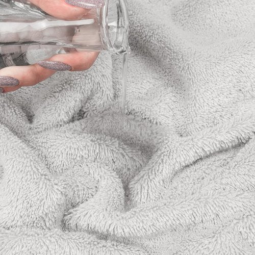 Cotton Paradise 6-Piece Towel Set - 100% Soft Absorbent Turkish Cotton | Silver Gray Bath Towels