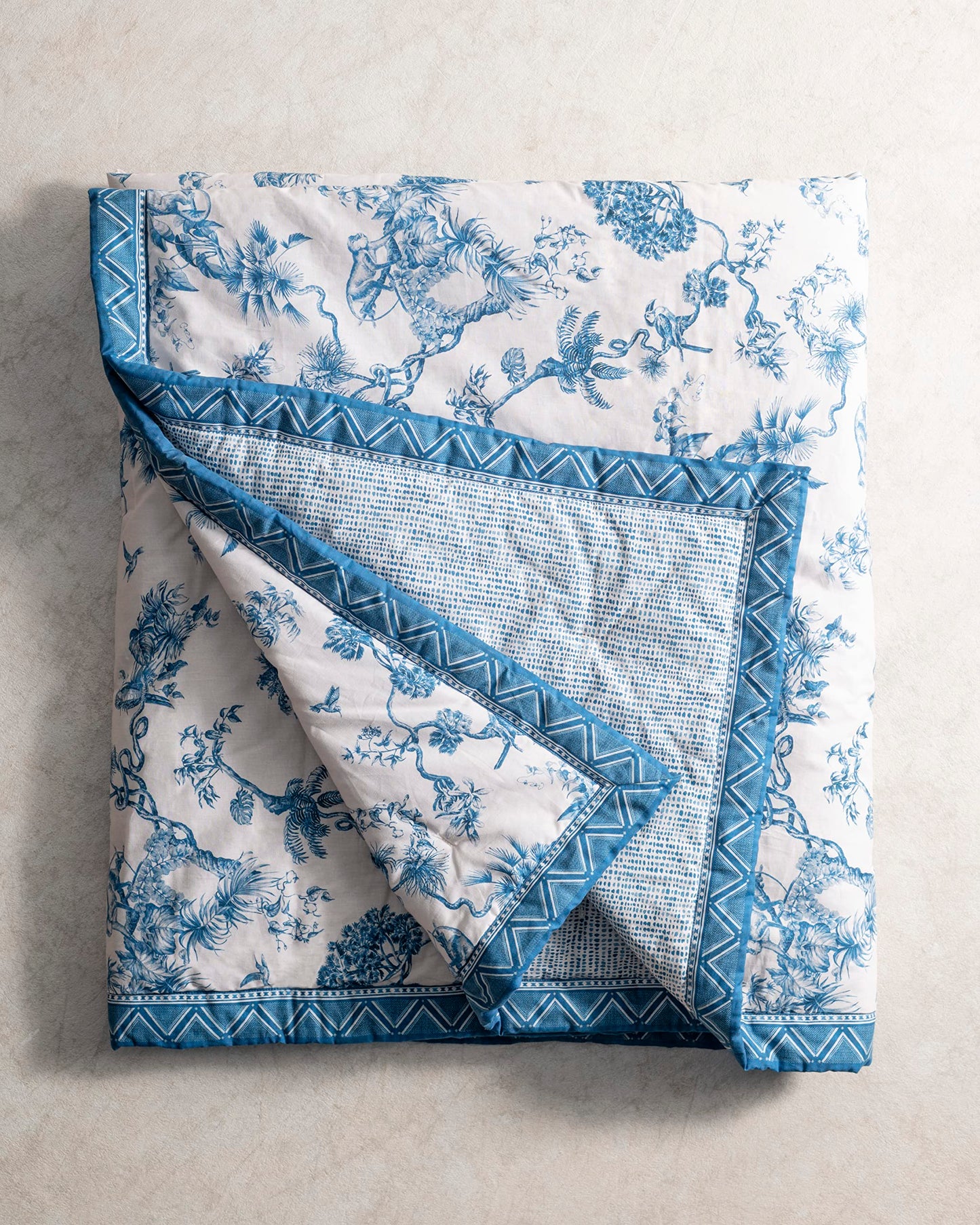 Maison d' Hermine Throw Blanket for Couch Lightweight Soft Warm Breathable Cotton Throw Blankets for Bed Girls Boys Women Men Sofa Living Room Gifts for Mothers Day (50'' X 60'', Bonobo - Blue)
