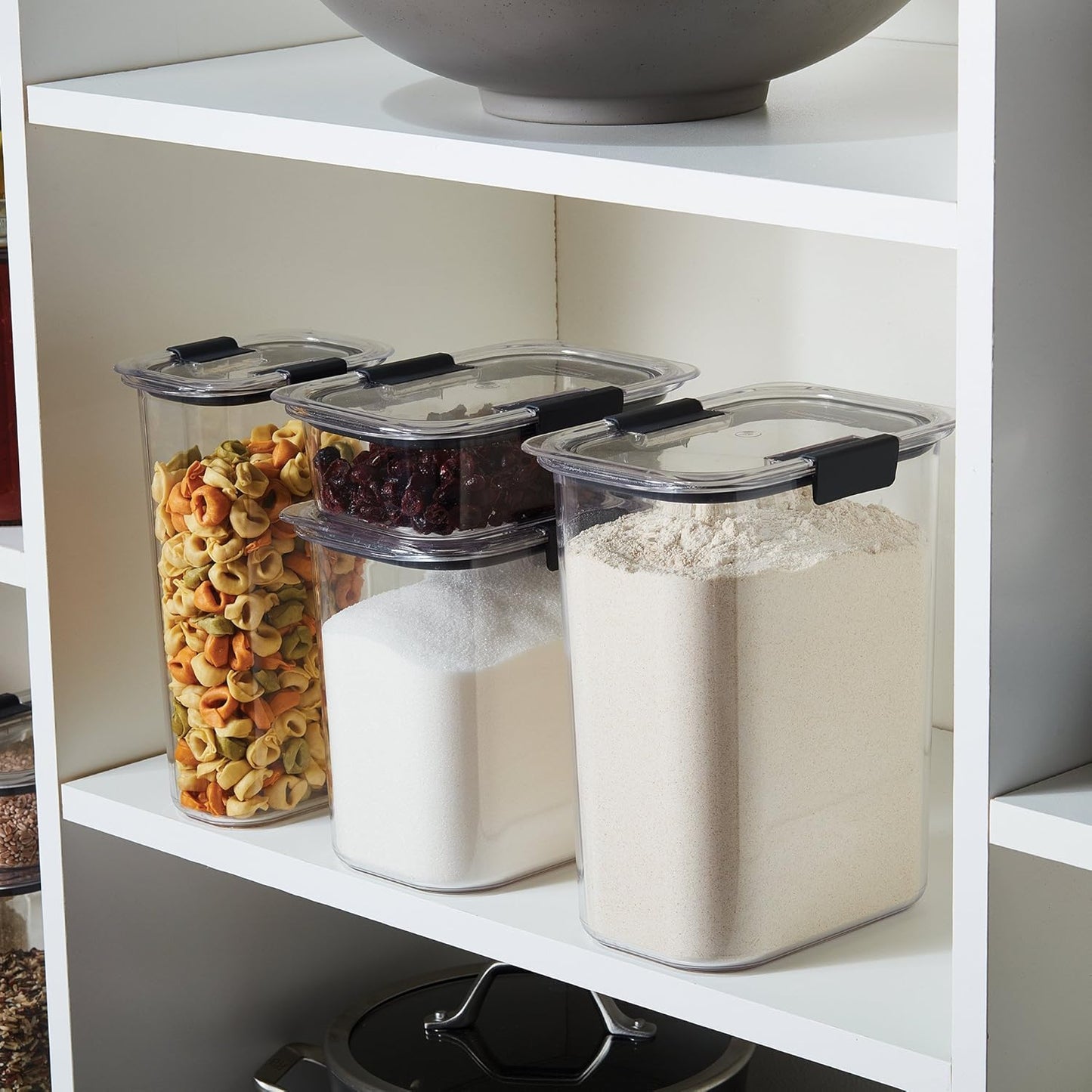 Rubbermaid Brilliance Food Storage Container Set - BPA-Free, Airtight & Leak-Proof | 8-Piece Clear Set