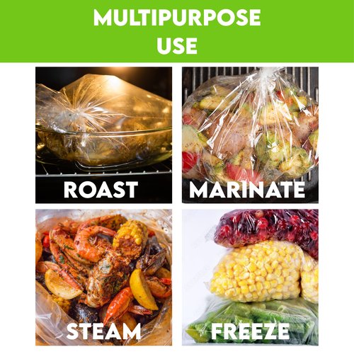Buddy Bags Co Multipurpose Turkey Oven Bags - Made in USA - 19" x 24.5" - 25 Pack