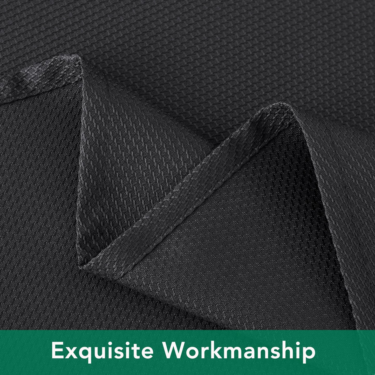 Biscaynebay Textured Fabric Square Tablecloths 70x70 Inches, Black Water Resistant Spill Proof Card Table Cloth Folding Table Cover for Dining, Kitchen, Wedding and Parties, Machine Washable