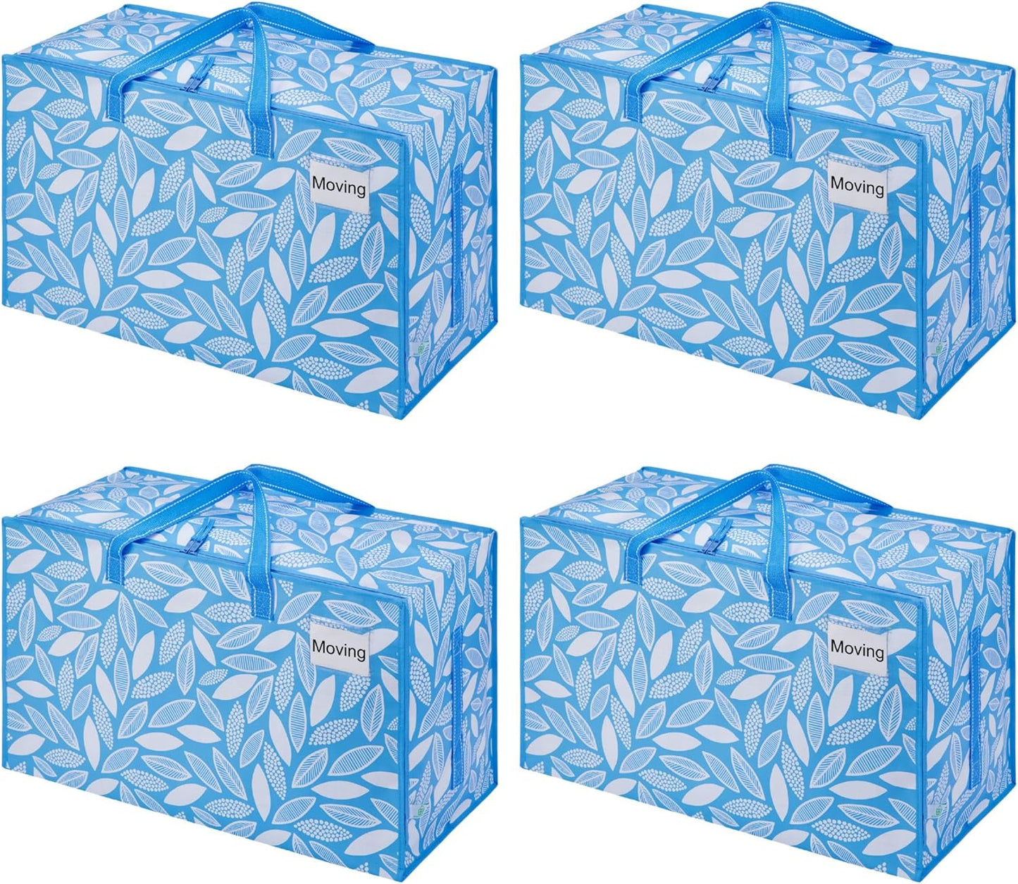 VENO Extra Large Heavy Duty Moving Bags - 4 Pack with Wide Opening & Reinforced Handles for Easy Storage