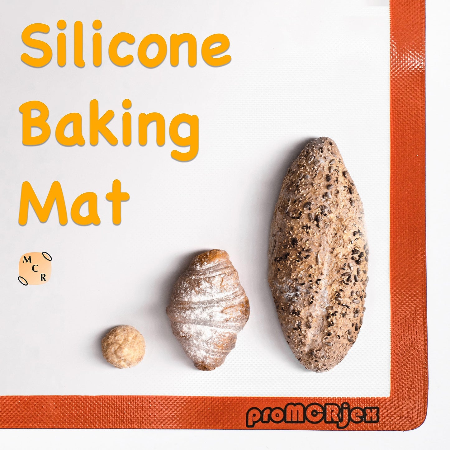proMCRjex Silicone Baking Mats Half Sheet Non-Stick Cookie Sheet for Baking Silicon Baking Mat Set (12"x 16"Pack of 2)