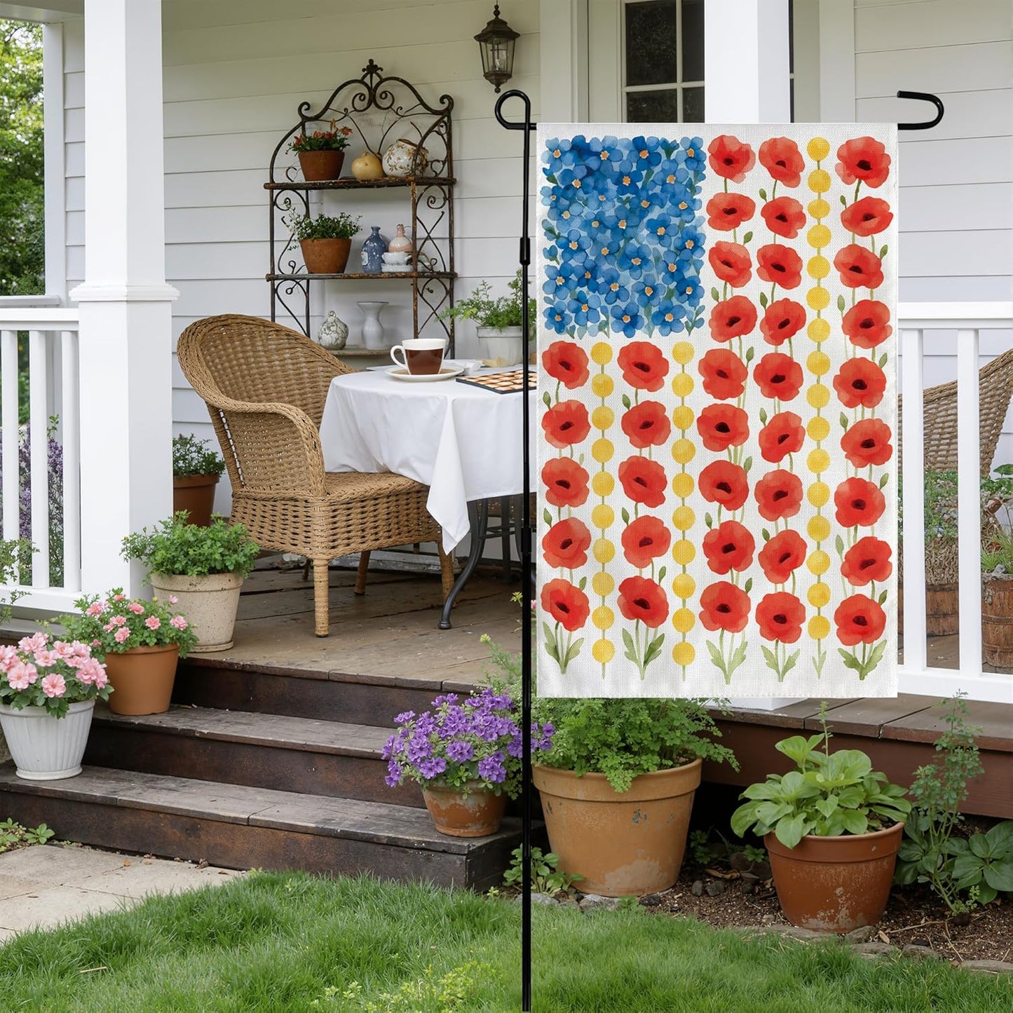 Memorial Day Decorations - Double-Sided 12x18 Inch Spring Garden Flag | Patriotic American Flag for Outdoor 4th of July Celebrations