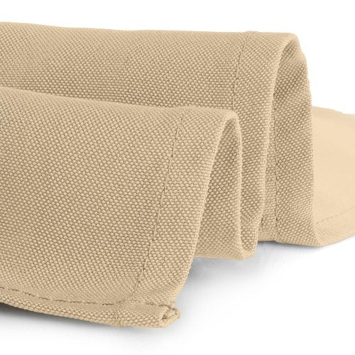 Gee Di Moda Square Tablecloth - 52 x 52 Inch Beige Table Cloth for Small Square or Round Tables - Heavy Duty Washable Fabric - for Buffet Table, Holiday Party, Dinner, Wedding & Baby Shower