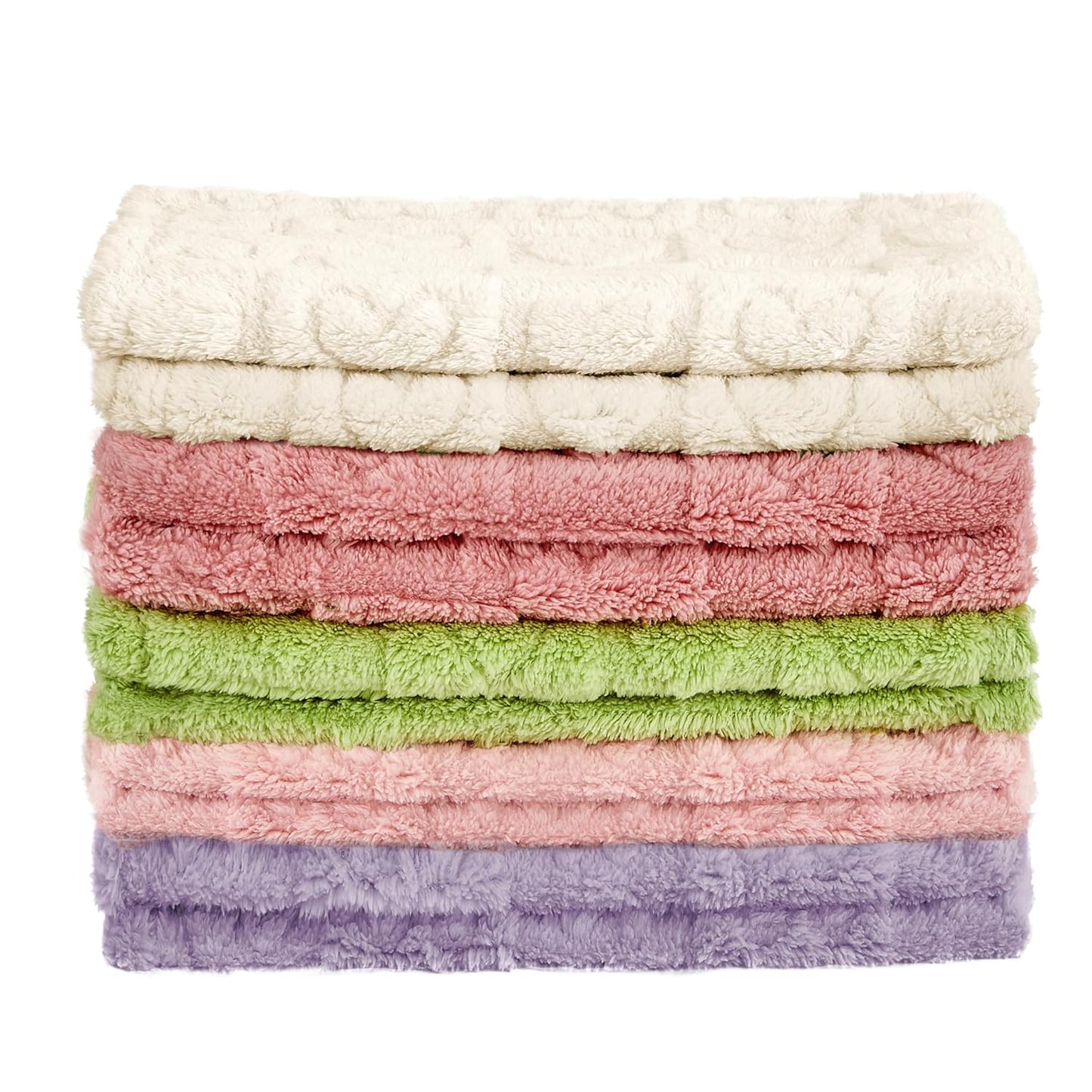 Yurhap Fleece Baby Blanket - Ultra Soft Heart Checkered Design | Cozy 30”×40” Infant Receiving Blanket (Cream)