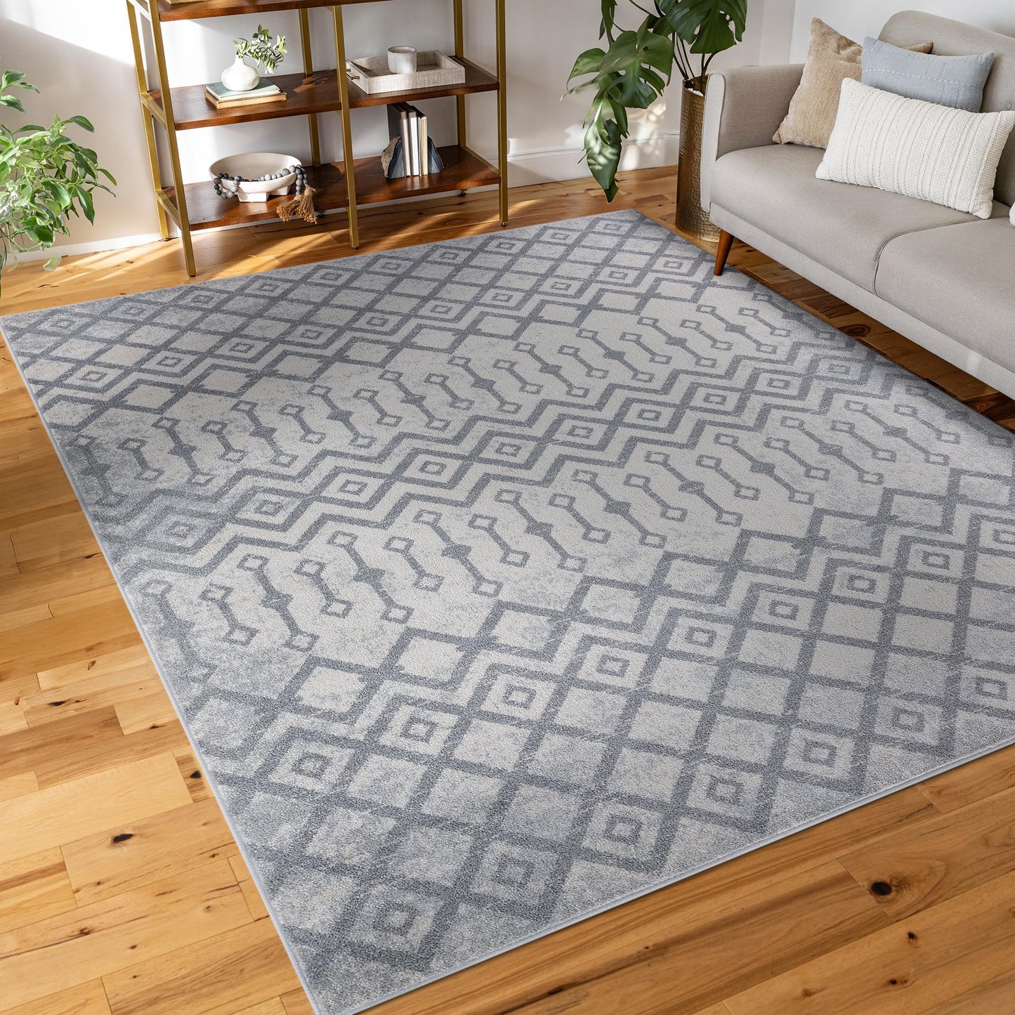 Alexa Beige Modern 5x7 Area Rug - Area Rugs for Living Room - Dining Room or Bedroom Rug - Indoor Entry Entryway Foyer Carpet - Alfombras para Salas Modernas - Modern Rugs, Geometric