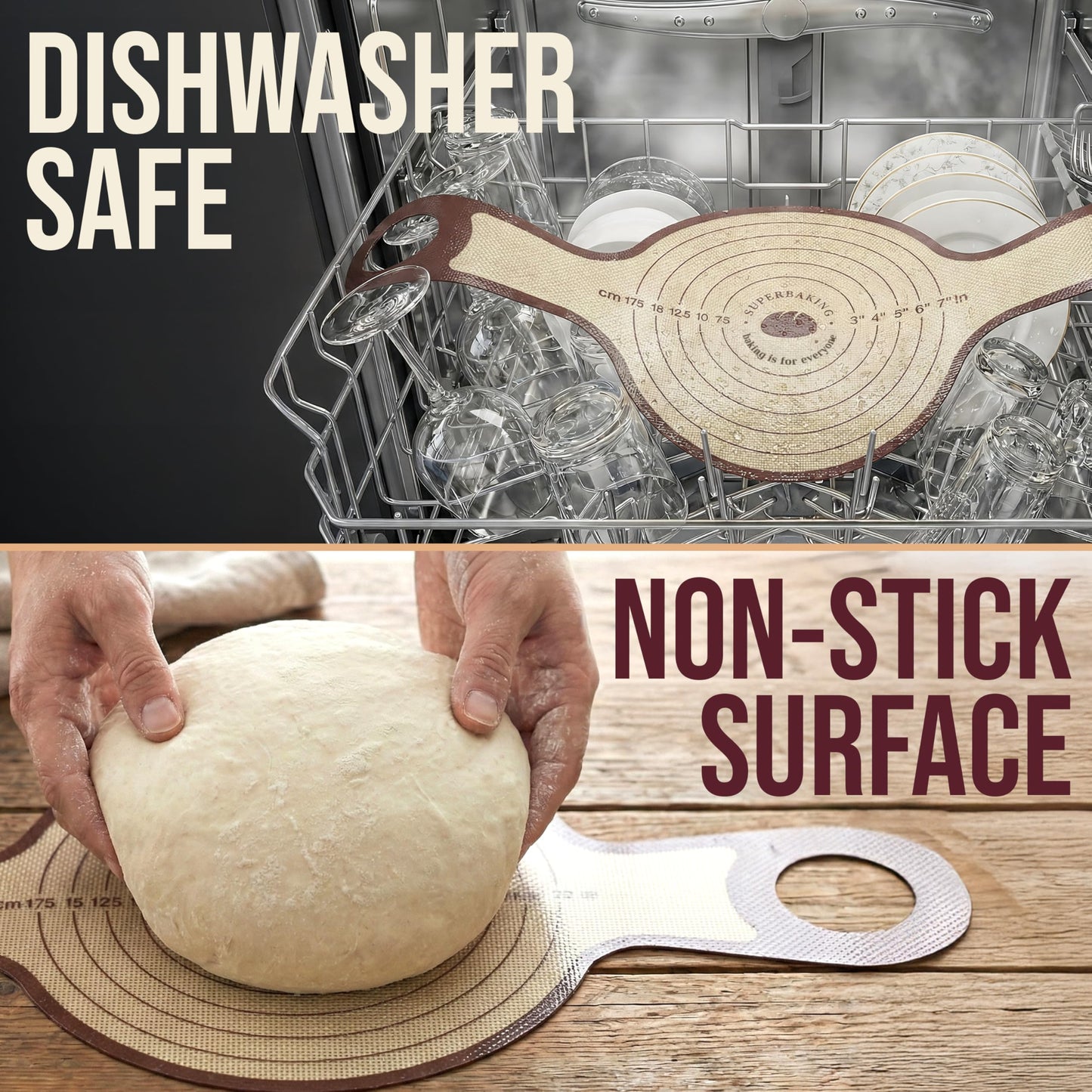 Pro Silicone Bread Sling 2 Pcs - 9in Round & Oval 482F Heat Resistant Dough Lifter, Non-Stick Dutch Oven Liners, Long Handles, Reusable Sourdough Bread Baking Supplies, Sourdough Gifts