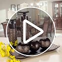 Creative Scents Dublin Brown Tray and Ball Set - Living Room, Entry