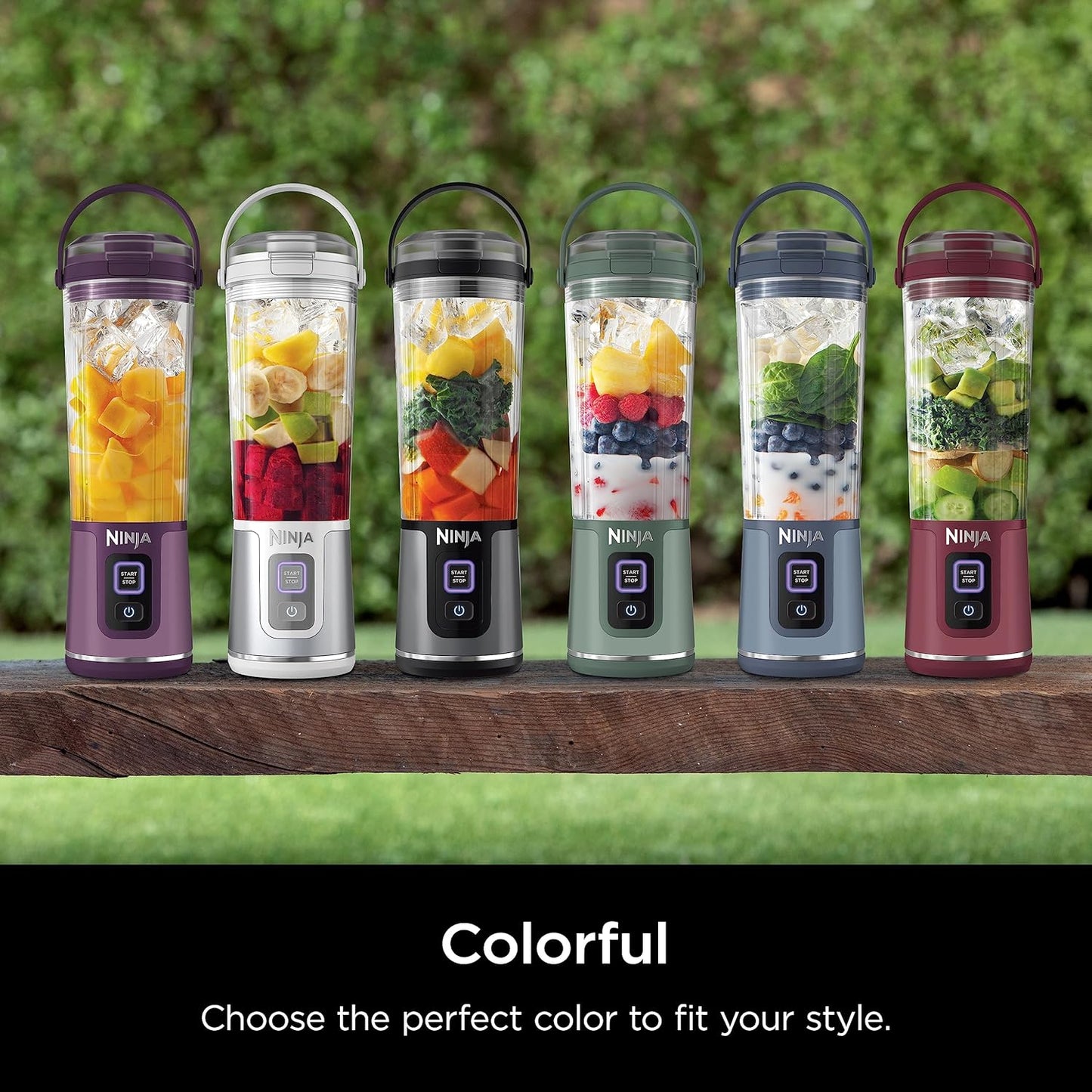 Ninja BC155PS Portable Blender - Cordless Personal Blender for Shakes & Smoothies | 18oz, BPA-Free, Rechargeable, Peach & Stone