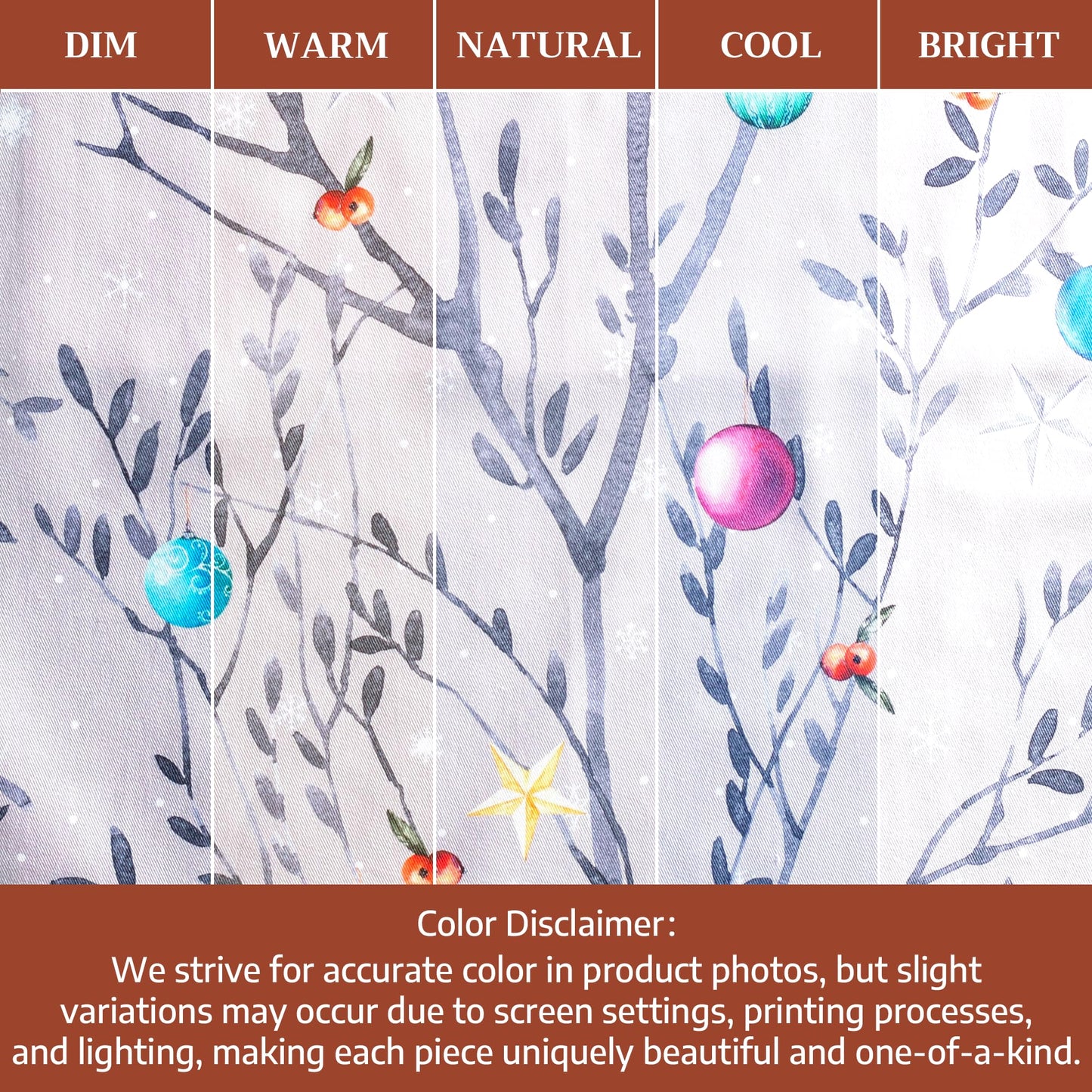 Maison d' Hermine Table Cloth Round Table 100% Cotton 63 Inches Fall Tablecloth Reusable Everyday Use for Thanksgiving Christmas Decorations Dining Farmhouse Party (Fairy Christmas)
