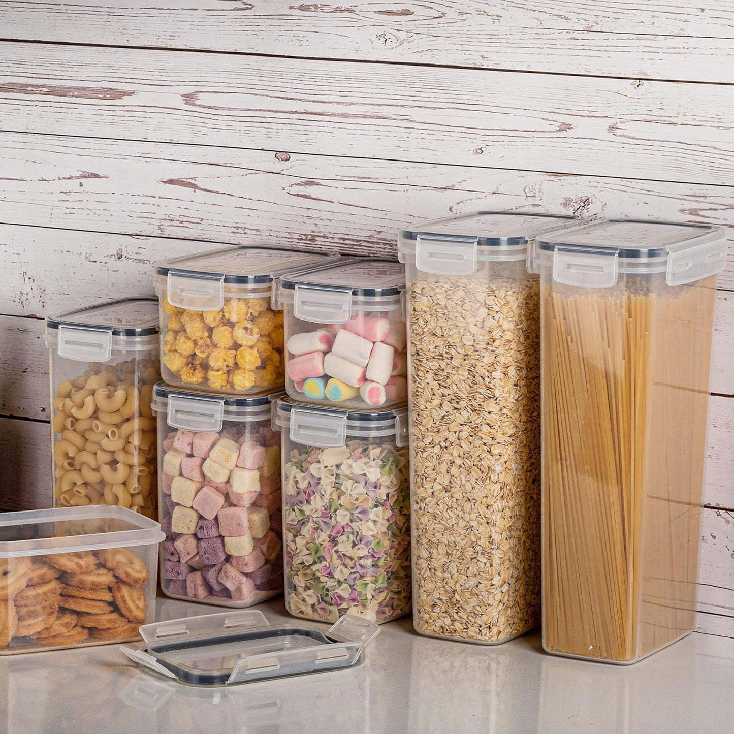 Vtopmart 32-Piece Airtight Food Storage Container Set - BPA-Free Plastic Canisters with Lids for Cereal, Flour & Sugar