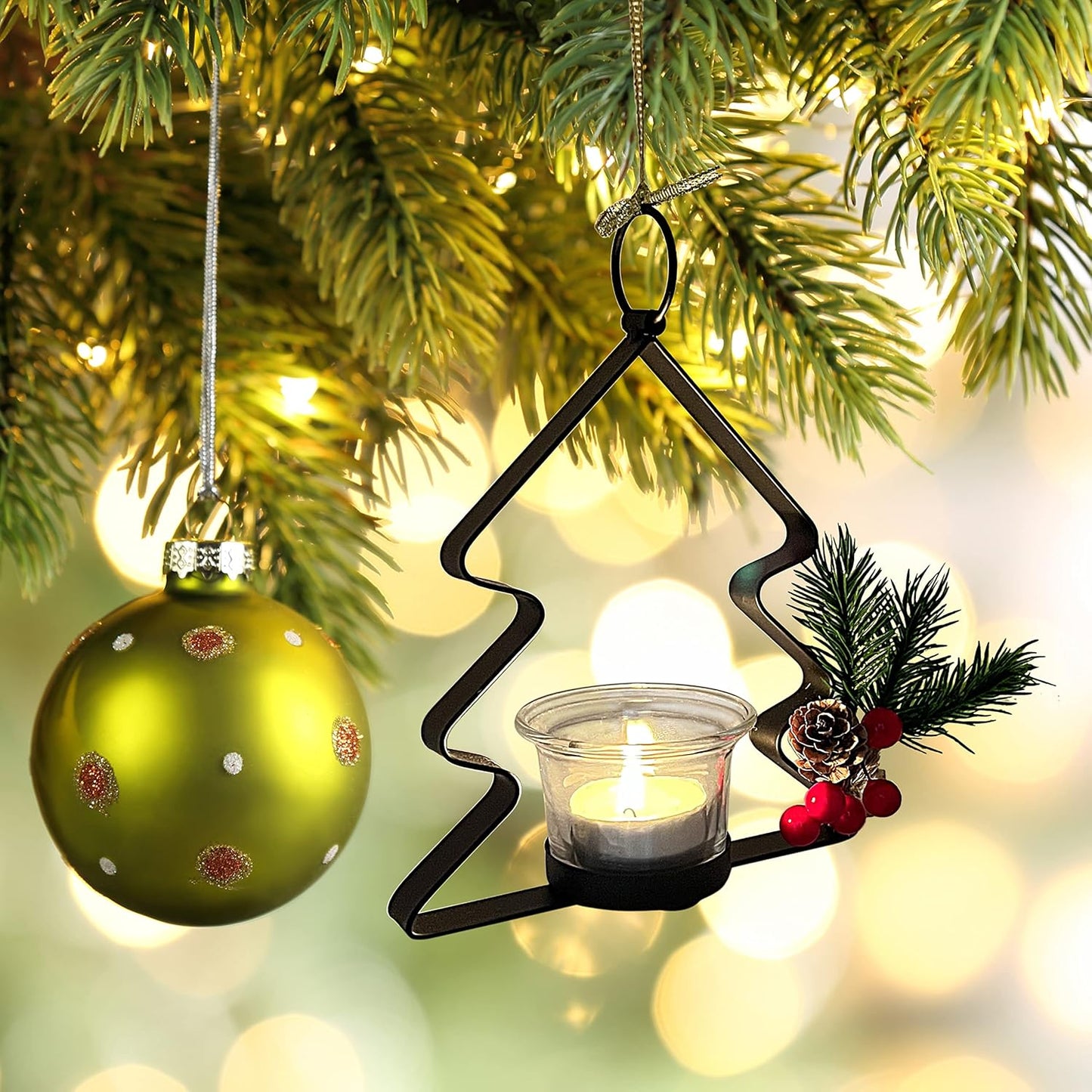SHMILMH Glass Tealight Candle Holders - Set of 4 Black Votive Holders for Elegant Wall Decor