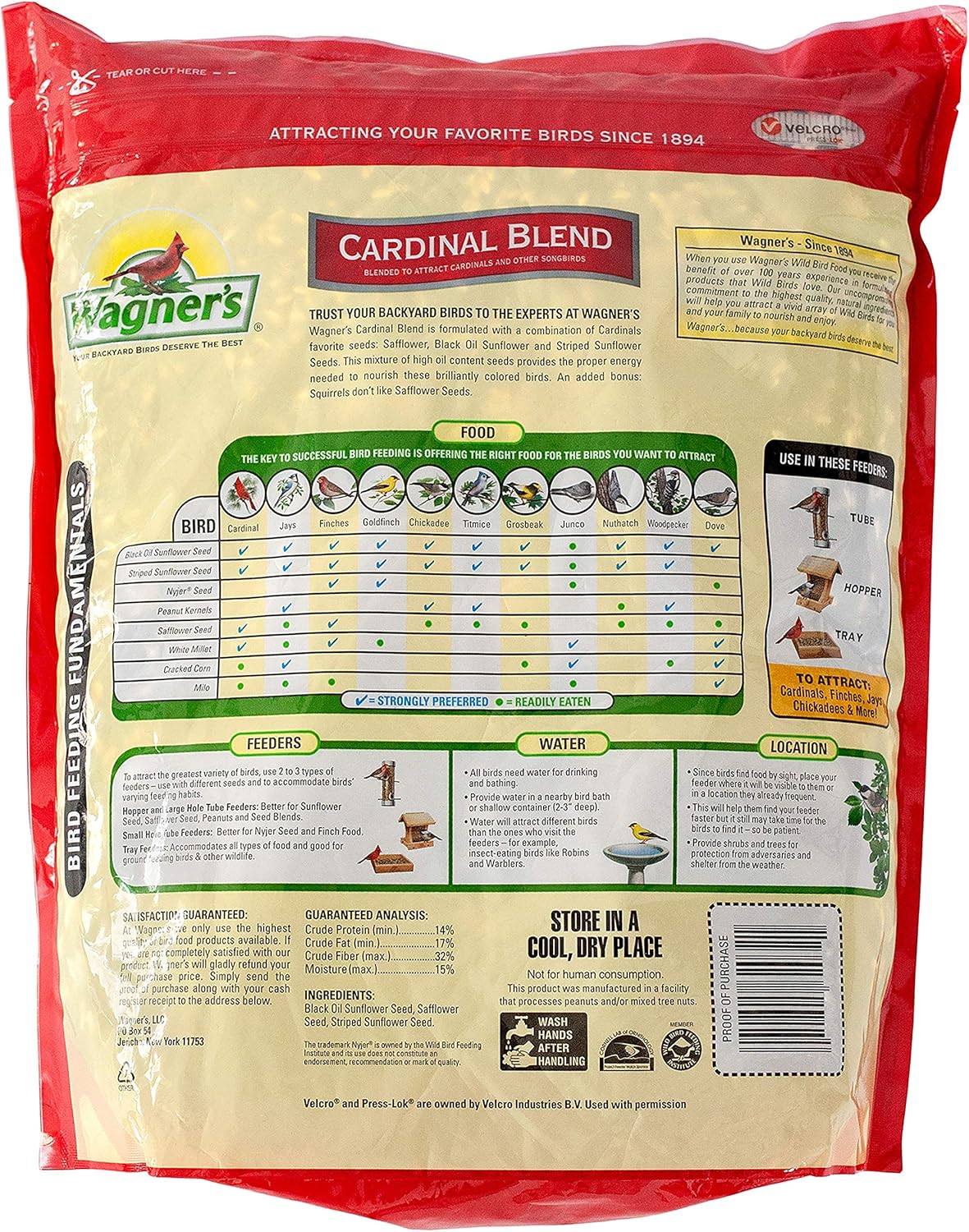 Wagner's Wild Bird Food Bundle - Safflower Seed, Cardinal Blend & Deluxe Mix | 5-10 lb Bags