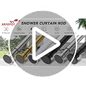 Adjustable Rustproof Shower Curtain Rod - Brushed Nickel 43-72 Inch Tension Tension Rod for Bathroom & Window
