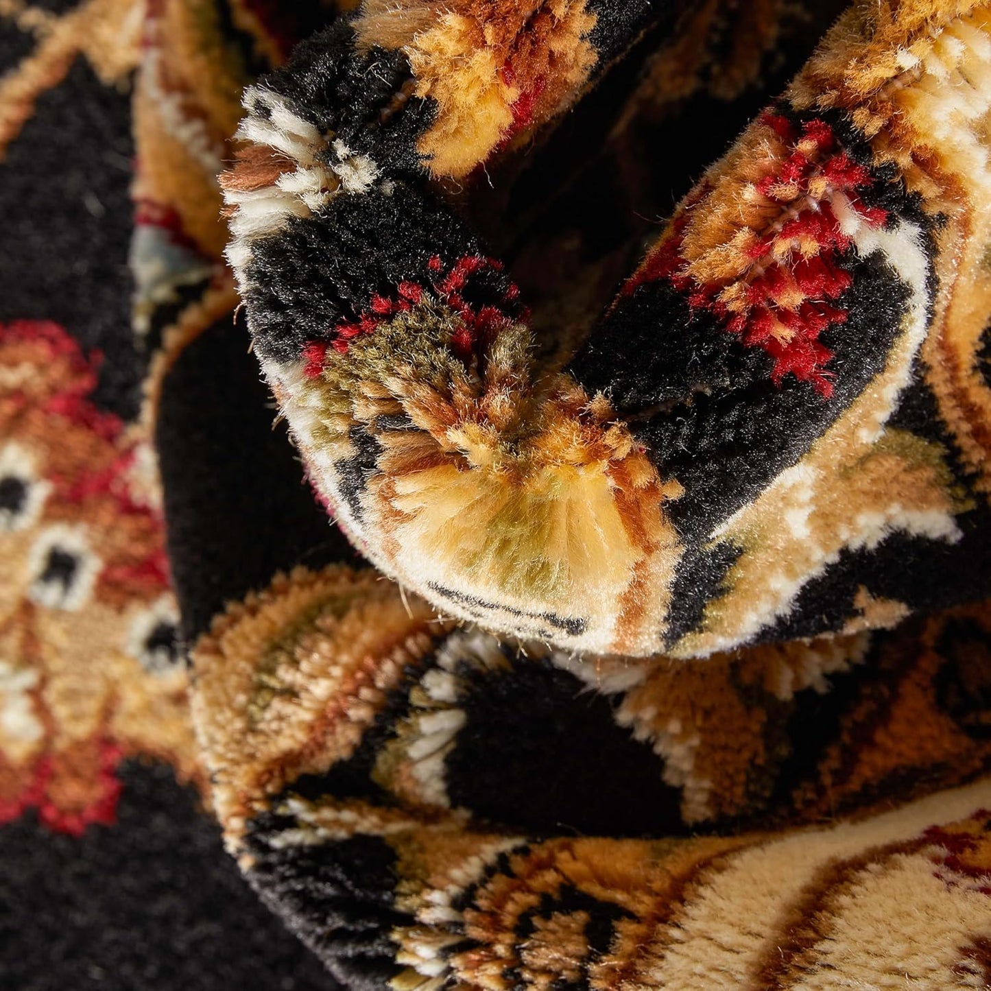 Well Woven Barclay Sarouk Black Traditional 2'7'' x 9'6'' Runner Area Rug