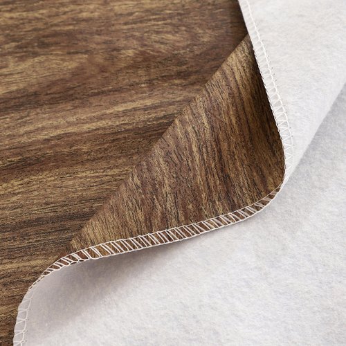 HRNJJYP Heavy Duty Vinyl Tablecloth with Flannel Backing Waterproof Oil-Proof Plastic Table Cloth Stain-Resistant Wipeable Rectangle or Square Table Cover for Dining, Camping (Wood Grain, 52X70 Inch)