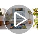 CHICHIC 24x36 Inch Colorful Welcome Door Mat - Heavy Duty Non-Slip Outdoor Rug for Entryway