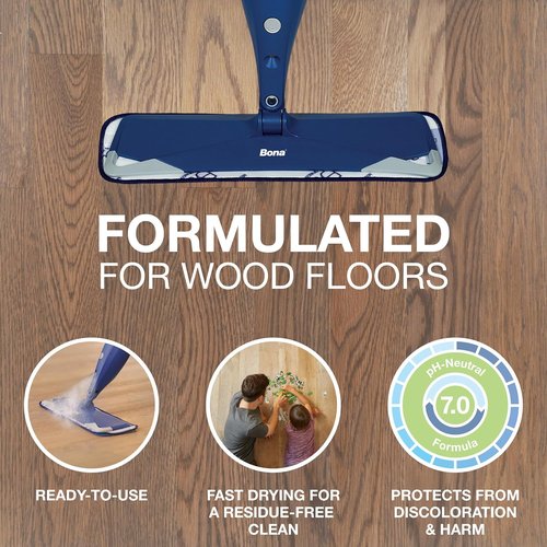 Bona Hardwood Floor Cleaner Refill - 96 Fl Oz - Unscented Residue-Free Solution for Wood Floors