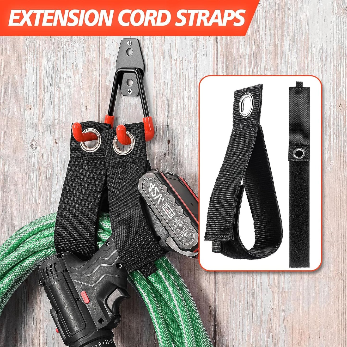 Skiennix Heavy Duty Garage Hooks - Solid Steel Wall Mount Hangers with Anti-Slip Coating | 20 Pack for Organizing Tools