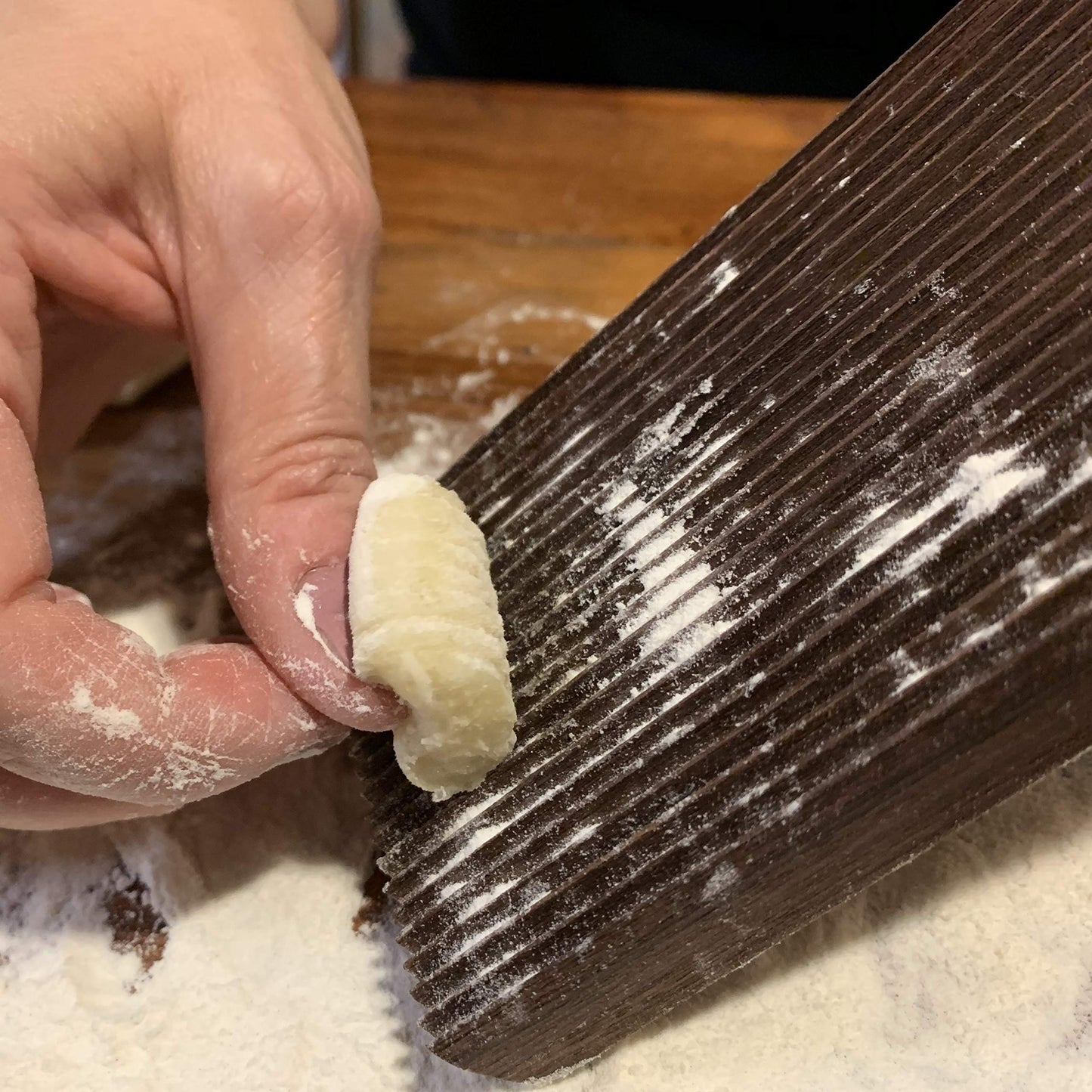 Gnocchi Board - Hand Crafted in USA of American Grown Walnut - Solid Wood Gnocchi Paddle with Garganelli Stick - Cavatelli Pasta Maker - Pasta Board Gnocchi Roller by Crafted Home Goods