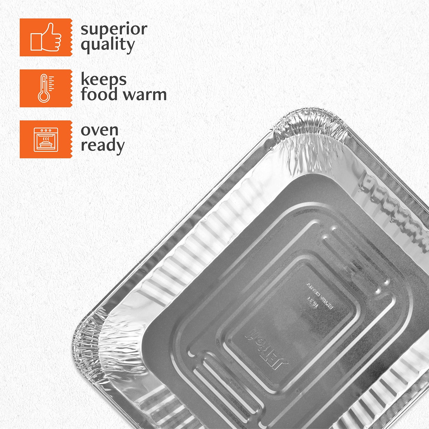 PLASTICPRO Disposable 9 x 13 Heavy Weight Aluminum Foil Pans Half Size Deep Steam Table Bakeware - Cookware Perfect for Baking Cakes, Bread, Meatloaf, Lasagna Pack of 20