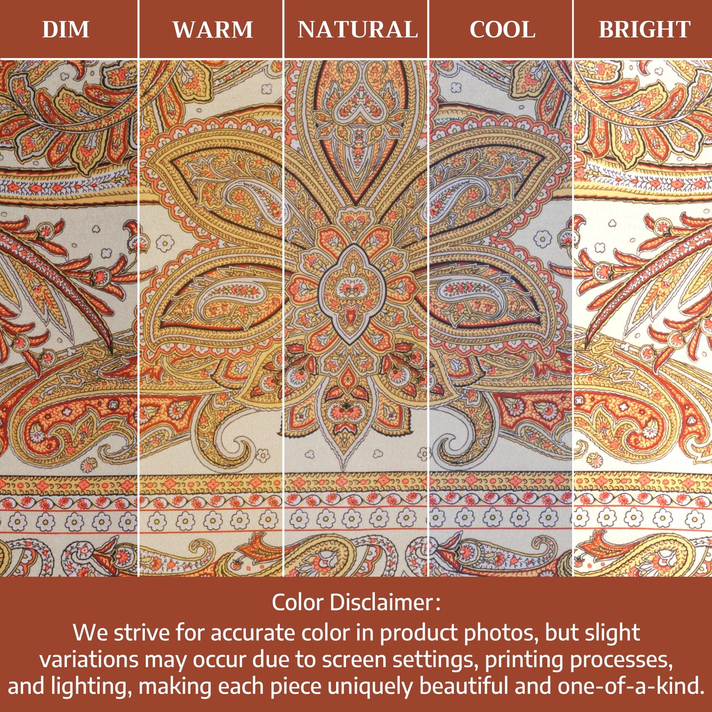 Maison d' Hermine Table Cloth Rectangle Table 100% Cotton 60 x 90 Inches Tablecloth Reusable Decorative Everyday Use for Dining Room, Farmhouse, Home, Party, Festive & Wedding - Kashmir Paisley