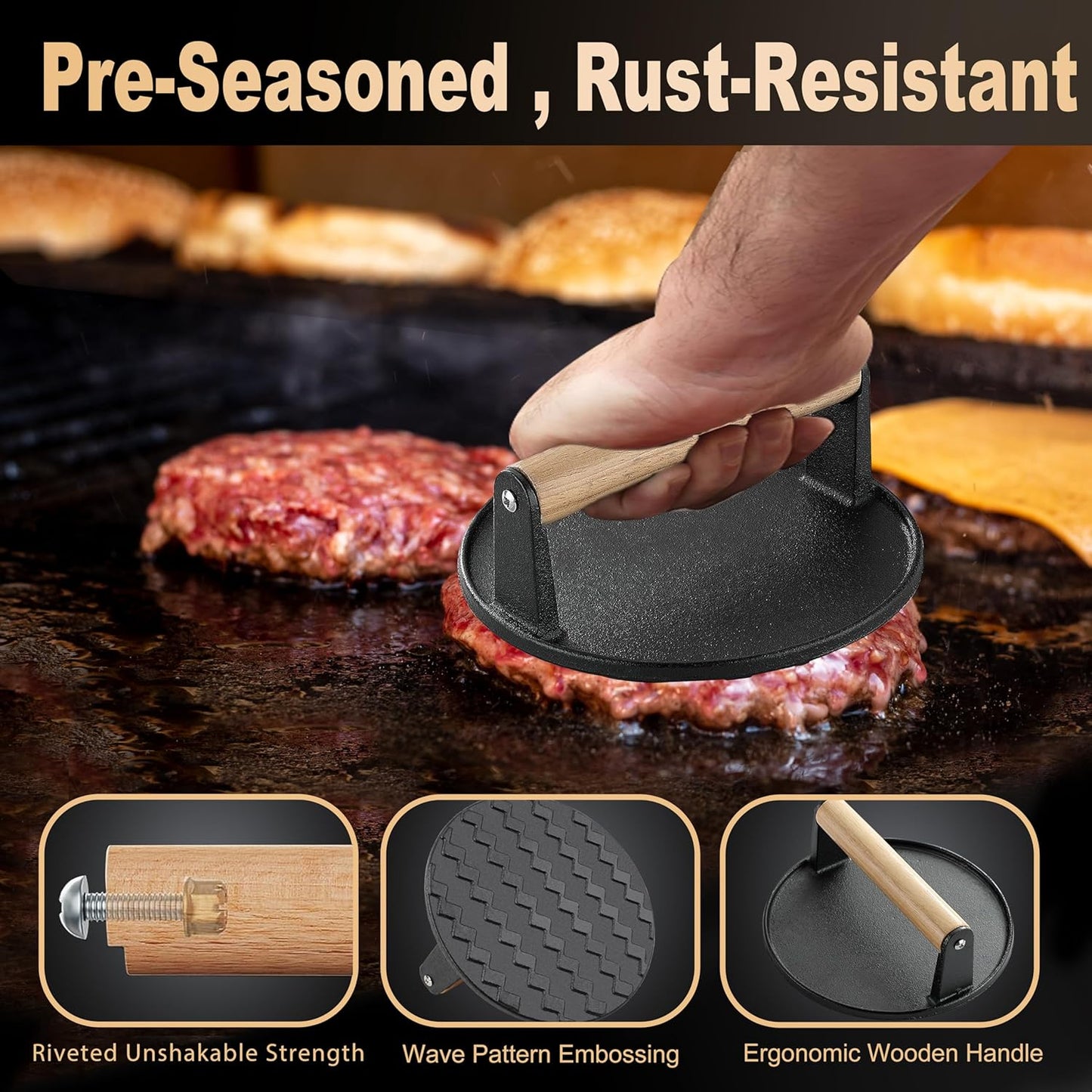 238PCS Premium Griddle Accessories Kit - Essential Tools for Flat Top Grill | Includes Enlarged Spatulas, Burger Press & Basting Cover