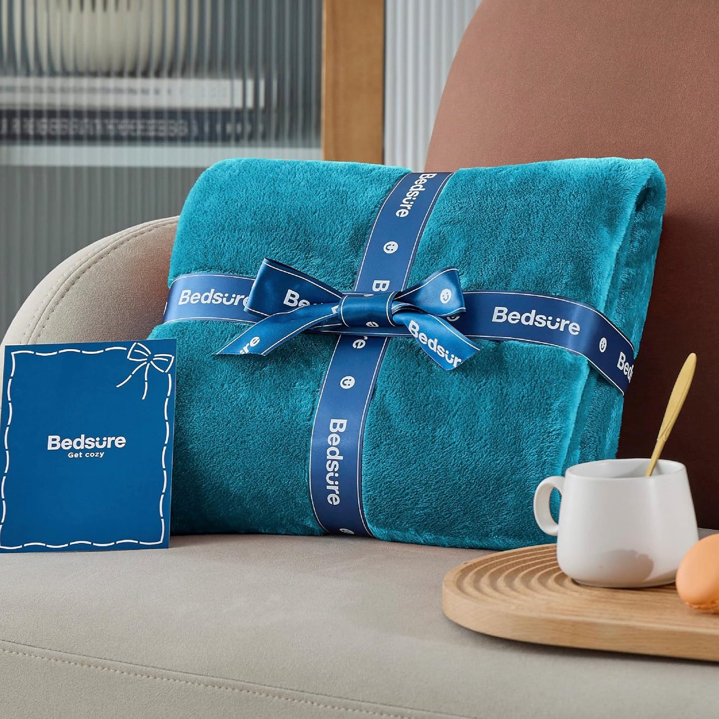 Bedsure GentleSoft Fleece Blanket - King Size Teal | Soft, Lightweight, Plush Microfiber 108x90 Inches