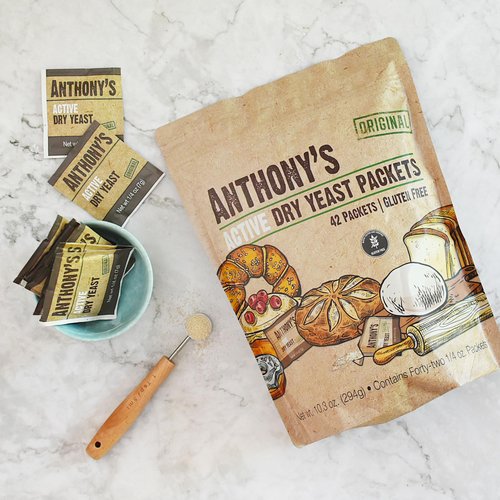 Anthony's Active Dry Yeast Packets, Contains 42 Individual Packets, Gluten Free