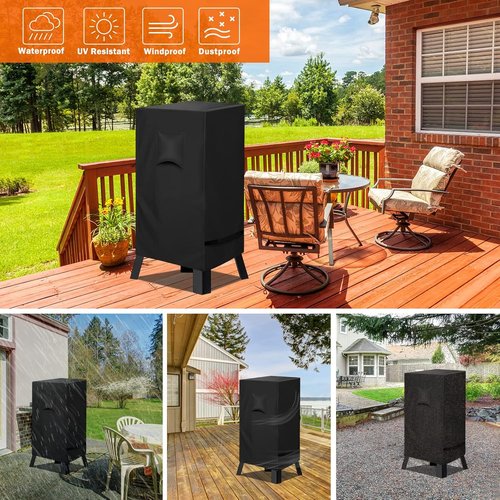 iCOVER 40-Inch Smoker Cover - Heavy-Duty Waterproof Canvas for Masterbuilt Smokers | Black