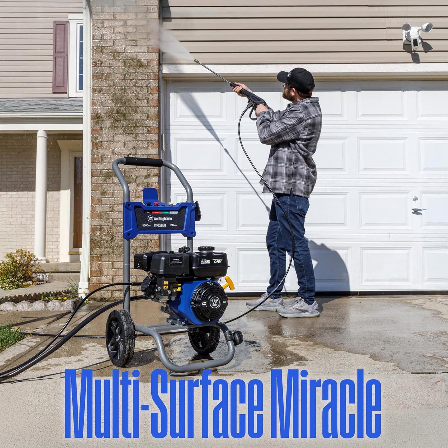 Westinghouse WPX3000 Gas Pressure Washer - 3000 PSI, 2.3 GPM, Includes Spray Gun & 4 Nozzles for Versatile Cleaning